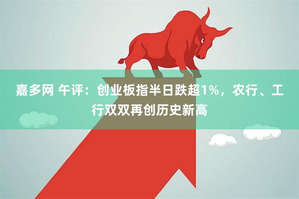 嘉多网 午评：创业板指半日跌超1%，农行、工行双双再创历史新高